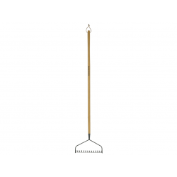 Carbon Steel Long Handled Soil Rake, FSC®