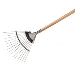 Stainless Steel Garden Life Lawn Rake, FSC®