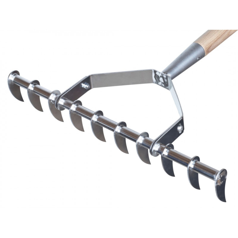 Stainless Steel Long Handled Scarifying Rake, FSC® Stainless Steel Long Handled Scarifying Rake, FSC®