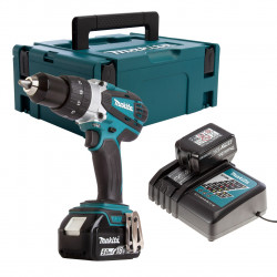 Makita DHP458 LXT 18V Combi Drill in Makpac Case (2 × 5.0Ah Batteries)
