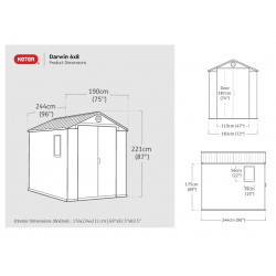 Keter 252004 Darwin Shed Brown 6 x 8ft