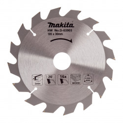 Makita D-03903 Circular Saw Blade for Wood 185 × 30mm × 16T