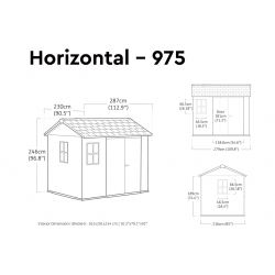 Keter 259689 Newton Plus Shed 9.5 x 7ft