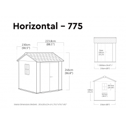 Keter 260264 Newton Plus Shed 7 x 7.5ft