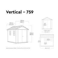 Keter 259689 Newton Plus Shed 9.5 x 7ft