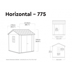 Keter 260263 Newton Plus Shed 7.5 x 7ft