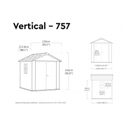 Keter 260264 Newton Plus Shed 7 x 7.5ft