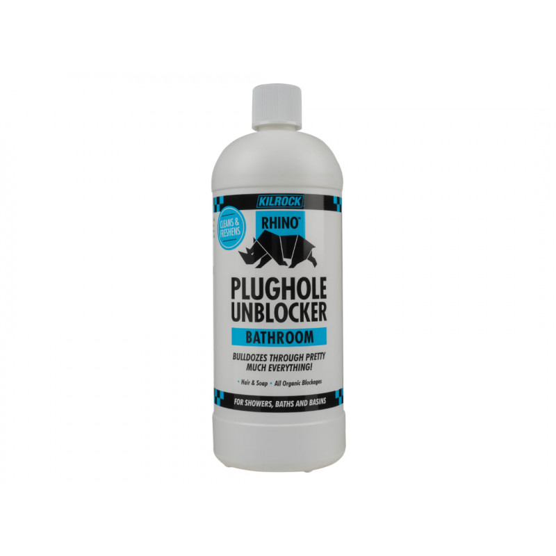 Kilrock RHINOBATH Rhino Bathroom Heavy-Duty Drain Unblocker 1 litre Kilrock RHINOBATH Rhino Bathroom Heavy-Duty Drain Unblocker 1 litre
