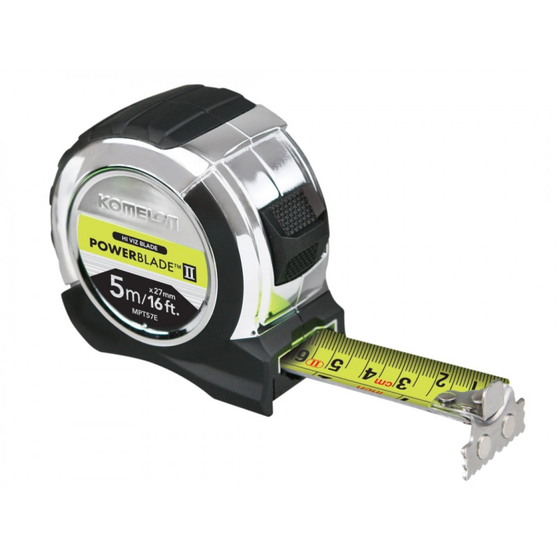 Komelon MPT57E PowerBlade™ II Pocket Tape 5m/16ft (Width 27mm) Komelon MPT57E PowerBlade™ II Pocket Tape 5m/16ft (Width 27mm)