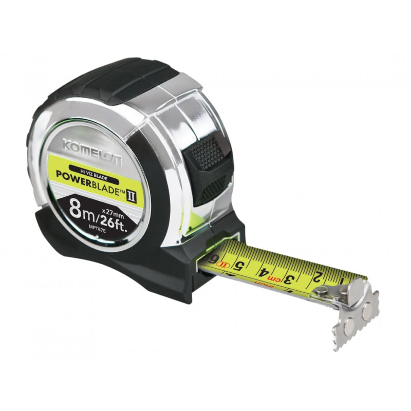 Komelon MPT87E PowerBlade™ II Pocket Tape 8m/26ft (Width 27mm) Komelon MPT87E PowerBlade™ II Pocket Tape 8m/26ft (Width 27mm)