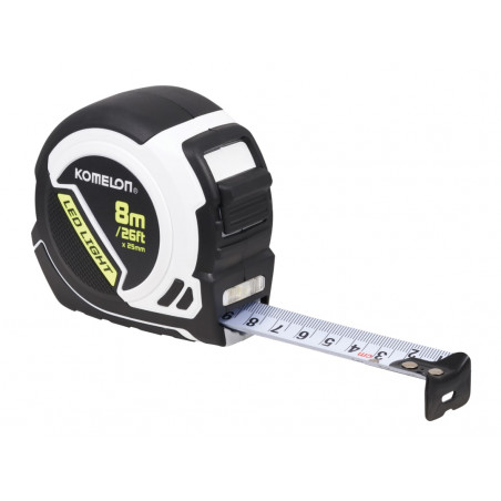 Komelon PLD85 LED LIGHT Tape Measure 8m/26ft (Width 25mm)