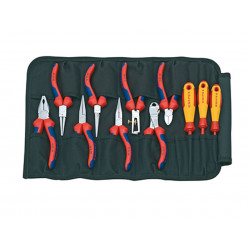Knipex 00 19 41 Pliers & Screwdriver Set in Tool Roll, 11 Piece