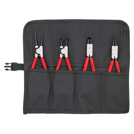 Knipex 00 19 56 Circlip Pliers Set in Roll, 4 Piece