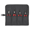 Knipex 00 19 57 Precision Circlip Pliers Set in Roll, 4 Piece