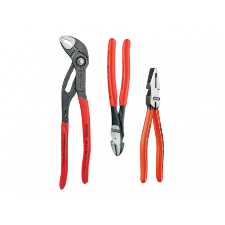 Knipex 00 20 10 Power Pack High Leverage Pliers Set, 3 Piece