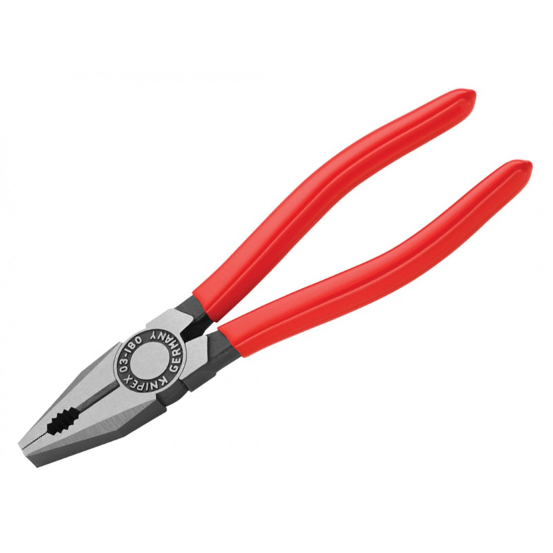 Knipex 03 01 180 SB Combination Pliers PVC Grip 180mm Knipex 03 01 180 SB Combination Pliers PVC Grip 180mm