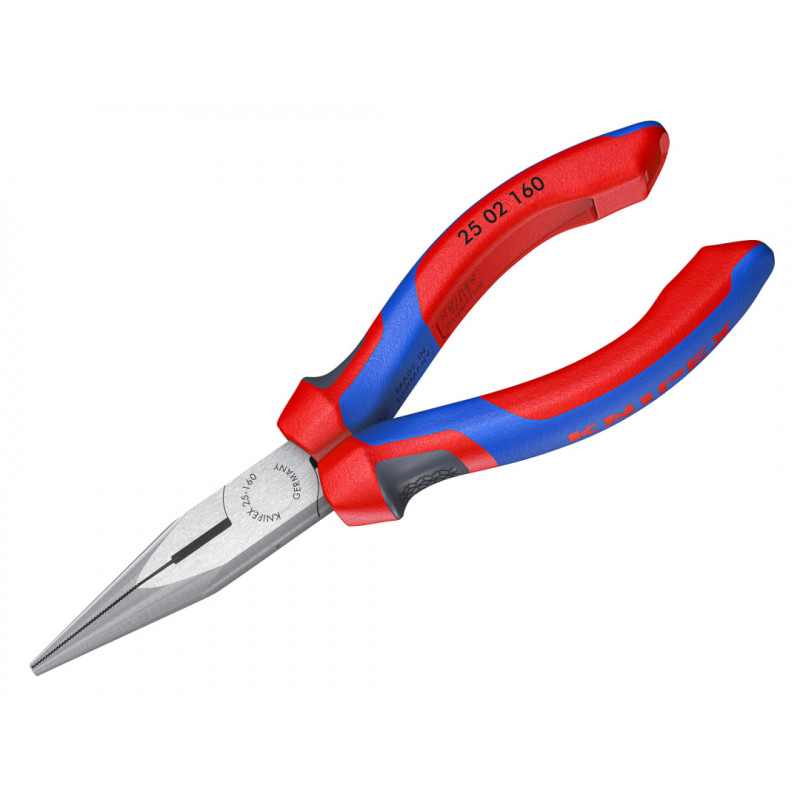 Knipex 25 02 160 SB 25 02 160 Snipe Nose Side Cutting Pliers Comfort Handles 160mm