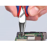 Knipex 35 22 115 SB 35 22 115 Electronics Pliers, Half Round Jaw 115mm