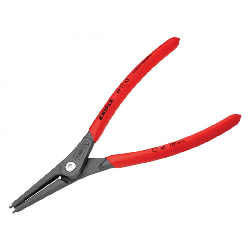 Knipex 49 11 A3 SB 49 11 A3 Precision Circlip Pliers External Straight 40-100mm Knipex 49 11 A3 SB 49 11 A3 Precision Circlip Pliers External Straight 40-100mm