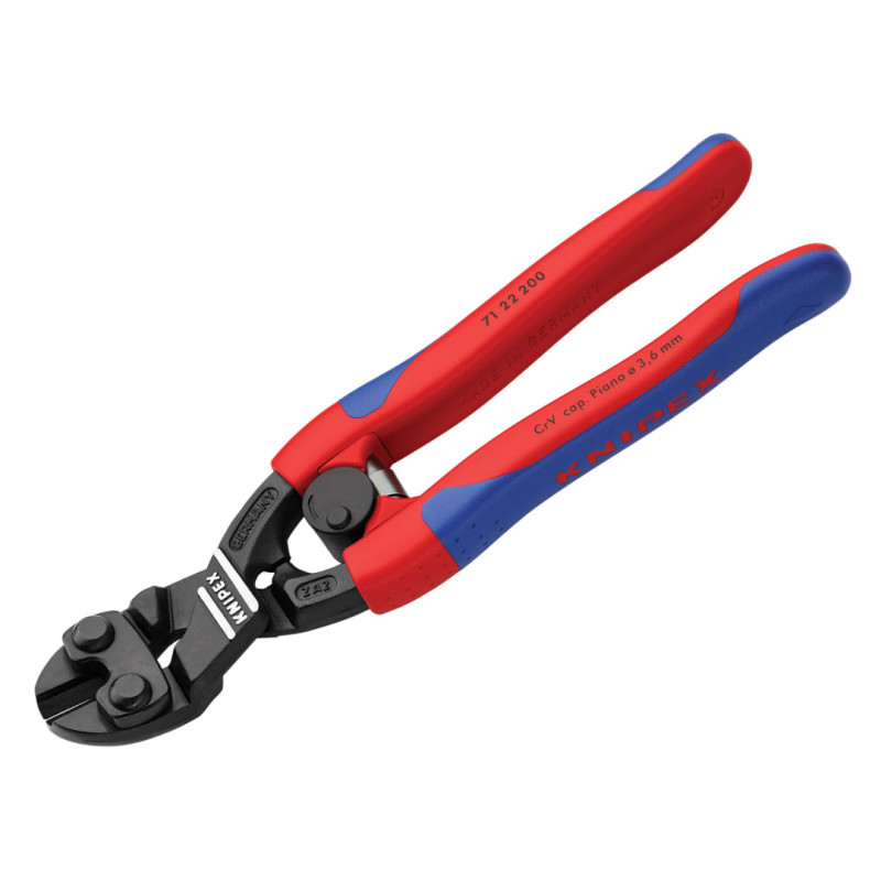 Knipex 71 22 200 SB 71 22 200 CoBolt® Compact Bolt Cutters Multi-Component Grip 200mm Knipex 71 22 200 SB 71 22 200 CoBolt® Compact Bolt Cutters Multi-Component Grip 200mm