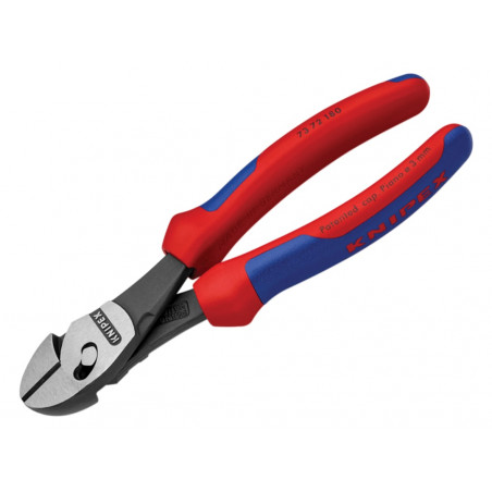 Knipex 73 72 180 BK 73 72 180 TwinForce® Diagonal Cutters Multi-Component Grip 180mm