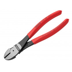 Knipex 74 01 180 SB 74 01 180 High Leverage Diagonal Cutters Plastic Coated Grip 180mm