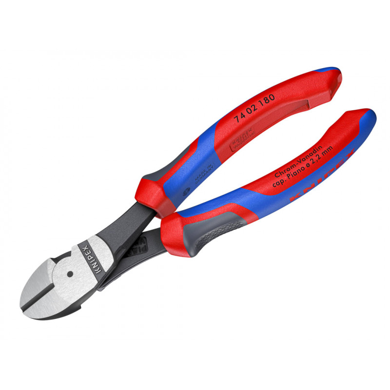 Knipex 74 02 180 SB 74 02 180 High Leverage Diagonal Cutters Comfort Handles 180mm Knipex 74 02 180 SB 74 02 180 High Leverage Diagonal Cutters Comfort Handles 180mm