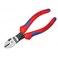Knipex 74 02 160 SB 74 02 160 High Leverage Diagonal Cutters Multi-Component Grip 160mm