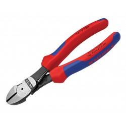 Knipex 74 12 180 SB 74 12 180 High Leverage Diagonal Cutters Multi-Component Grip with Spring 180mm