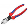 Knipex 74 12 180 SB 74 12 180 High Leverage Diagonal Cutters Multi-Component Grip with Spring 180mm
