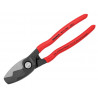 Knipex 95 11 200 SB 95 11 200 Cable Shears with Twin Cutting Edge PVC Grip 200mm