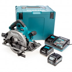 Makita HS004G XGT 40Vmax Circular Saw in Makpac Case 190mm (2 × 2.5Ah Batteries)