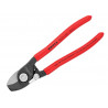 Knipex 95 21 165 SB Cable Shears Plastic Coated Grip with Return Spring 165mm