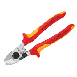Knipex 95 26 165 SB 95 26 165 VDE Cable Shears with Return Spring 165mm