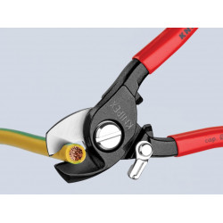 Knipex 95 21 165 SB Cable Shears Plastic Coated Grip with Return Spring 165mm