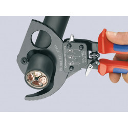 Knipex 95 31 280 Ratchet Action Cable Shears Multi-Component Grip 280mm