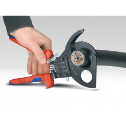 Knipex 95 31 280 Ratchet Action Cable Shears Multi-Component Grip 280mm