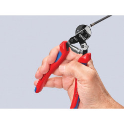 Knipex 95 62 160 SB 95 62 160 Wire Rope Cutters Multi-Component Grip 160mm