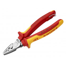 Knipex 97 78 180 T VDE Crimping Pliers with Tether Point 180mm