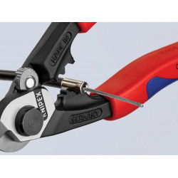 Knipex 95 62 190 SB 95 62 190 Wire Rope/Bowden Cable Cutters Multi-Component Grip 190mm