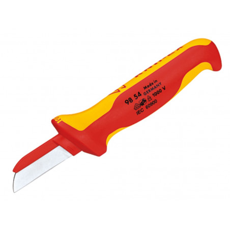 Knipex 98 54 VDE Cable Knife (Back of Blade Insulated)