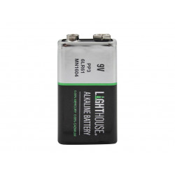 Lighthouse 6LR61 9V LR61 Alkaline Battery 1100 mAh (Single Pack)