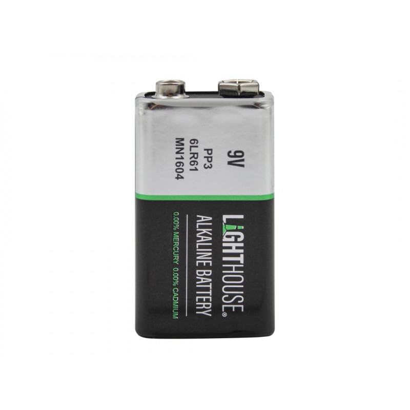 Lighthouse 6LR61 9V LR61 Alkaline Battery 1100 mAh (Single Pack) Lighthouse 6LR61 9V LR61 Alkaline Battery 1100 mAh (Single Pack)
