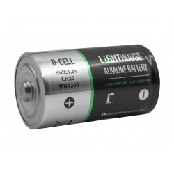 Lighthouse LR20 D Alkaline Batteries 14800 mAh (Pack 2)