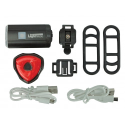 Lighthouse HL-BK4091 & 4902 Elite Rechargeable LED Bike Light Set