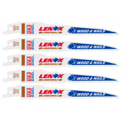 LENOX 20556676RC LumberWolf Reciprocating Saw Blade 152 x 11 x 1.3mm 6 TPI (Pack 5)