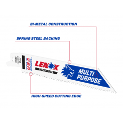 LENOX 20493B610R MultiWolf Wave Edge Reciprocating Saw Blade 152 x 19 x 0.9mm 10 TPI (Pack 25)