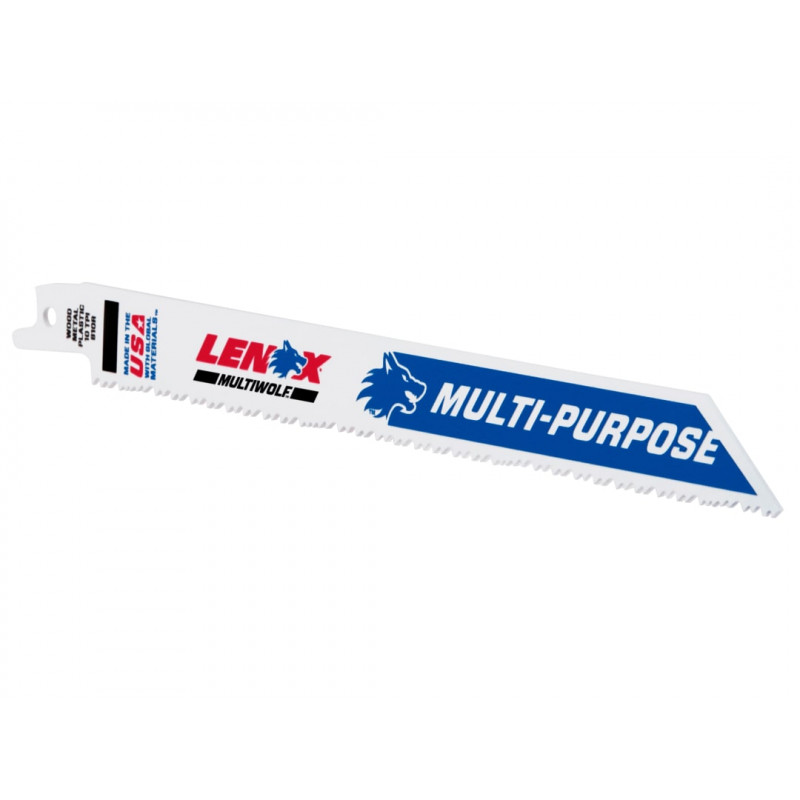 LENOX 20580810R MultiWolf Wave Edge Reciprocating Saw Blade 203 x 19 x 1.3mm 10 TPI (Pack 5) LENOX 20580810R MultiWolf Wave Edge Reciprocating Saw Blade 203 x 19 x 1.3mm 10 TPI (Pack 5)