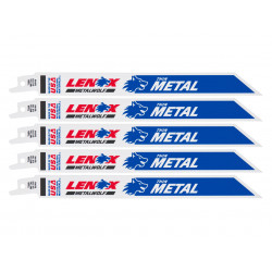 LENOX 20579824R MetalWolf Wave Edge Reciprocating Saw Blade 203 x 19 x 0.9mm 24 TPI (Pack 5)
