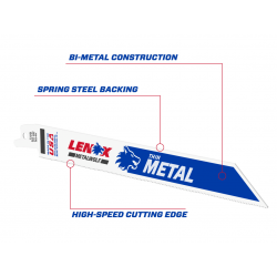 LENOX 20579824R MetalWolf Wave Edge Reciprocating Saw Blade 203 x 19 x 0.9mm 24 TPI (Pack 5)